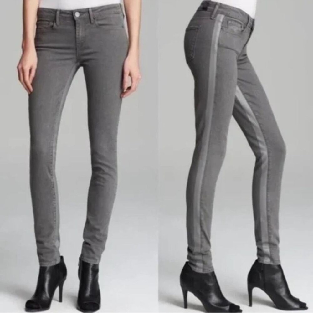 Vince Dylan Skinny in Silverfin Tux Stripe Gray Jeans Size 27